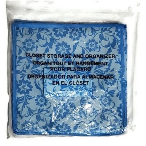 Avon Hanging Closet Storage and Organizer Floral Blue with 6 Compartments - Picture 1 of 4